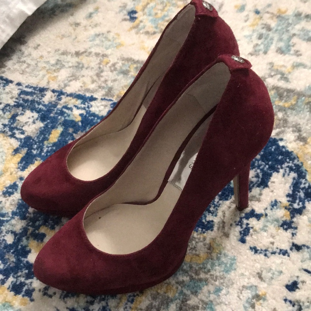Michael Kors Burgundy Suede Pointed-Toe Pumps